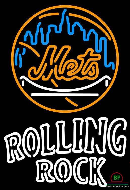 Rolling Rock New York Mets Neon Sign Teams Neon Light