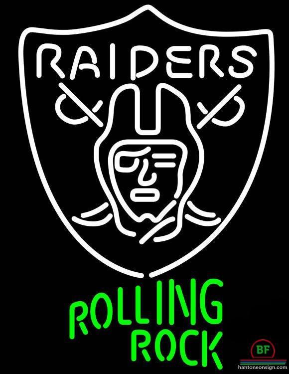 Rolling Rock Oakland Raiders Neon Sign Teams Neon Light