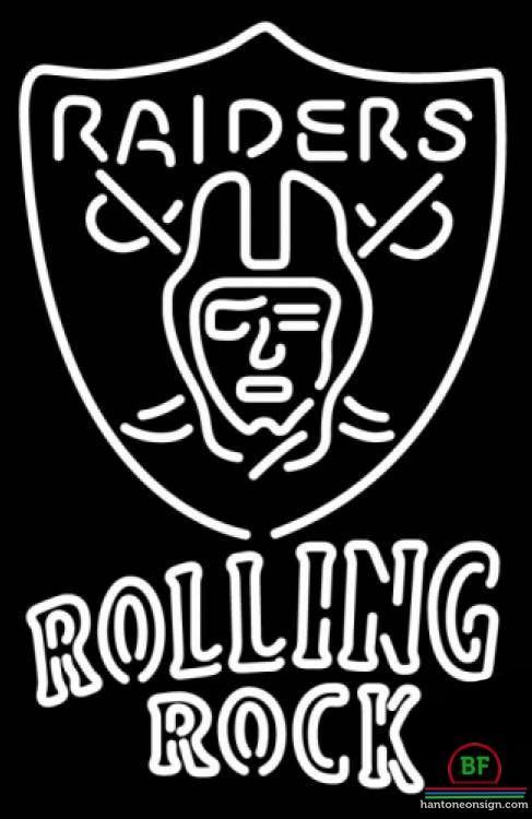 Rolling Rock Oakland Raiders Neon Sign Teams Neon Light