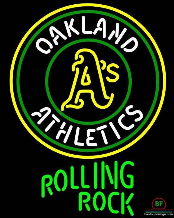 Rolling Rock Oakland Athletics Neon Sign Teams Neon Light