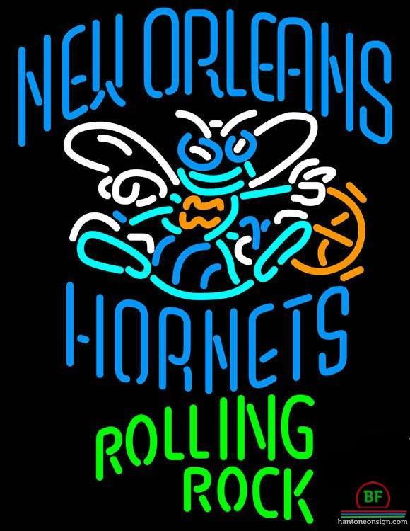 Rolling Rock Orleans Hornets Neon Sign Teams Neon Light