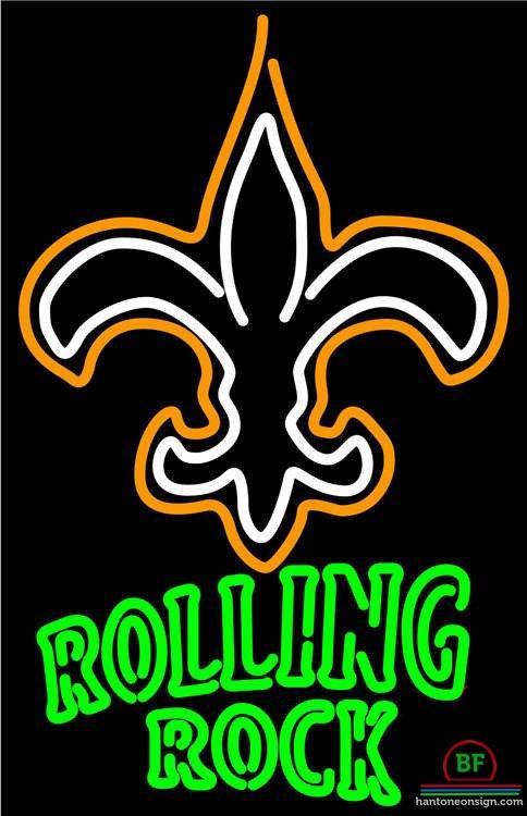 Rolling Rock Orleans Saints Neon Sign Teams Neon Light