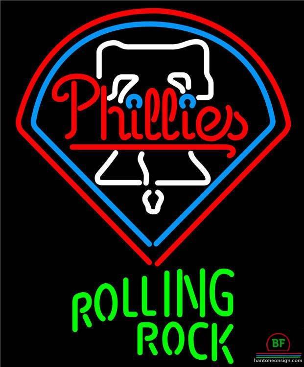 Rolling Rock Philadelphia Phillies Neon Sign Teams Neon Light