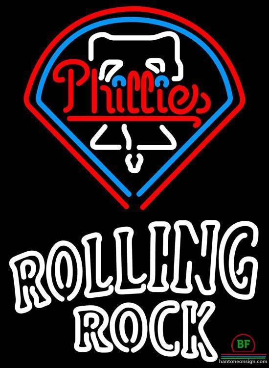 Rolling Rock Philadelphia Phillies Neon Sign Teams Neon Light