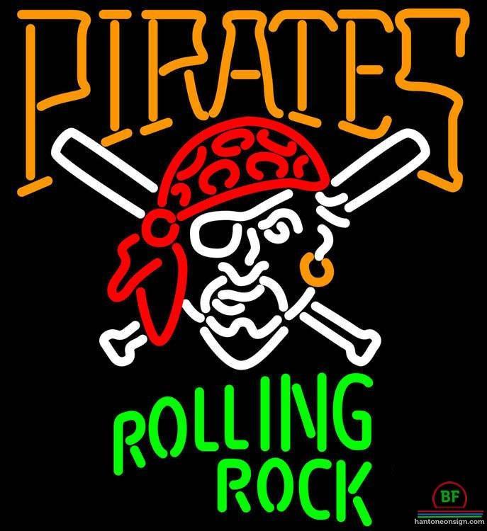Rolling Rock Pittsburgh Pirates Neon Sign Teams Neon Light