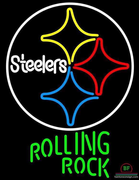 Rolling Rock Pittsburgh Steelers Neon Sign Teams Neon Light