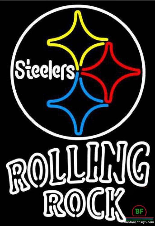 Rolling Rock Pittsburgh Steelers Neon Sign Teams Neon Light