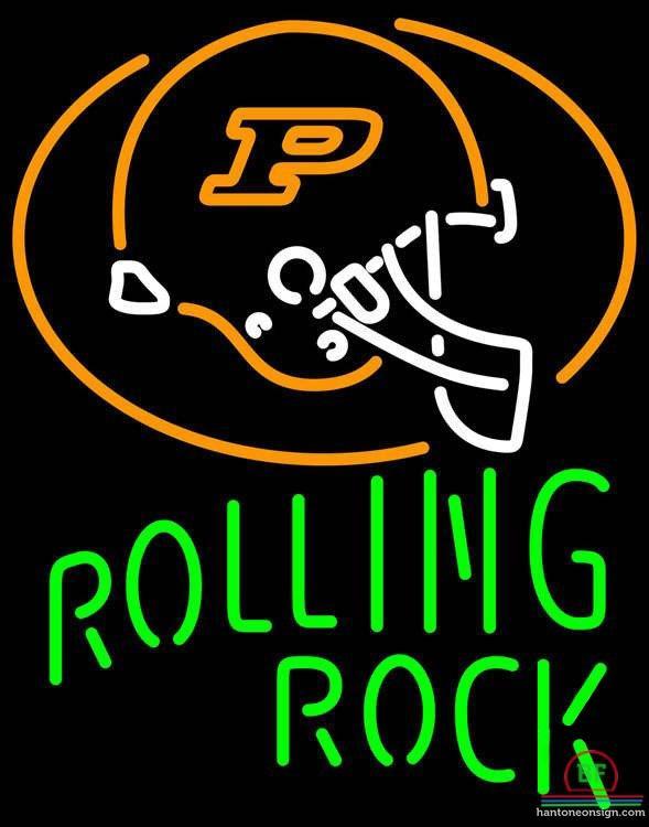 Rolling Rock Purdue University Helmet Neon Sign NCAA Teams Neon Light