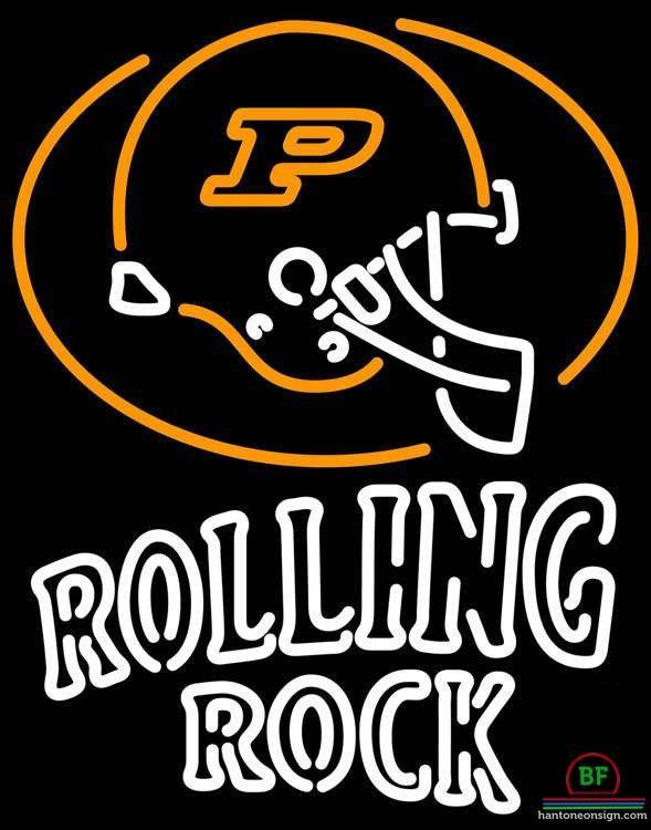 Rolling Rock Purdue University Helmet Neon Sign NCAA Teams Neon Light