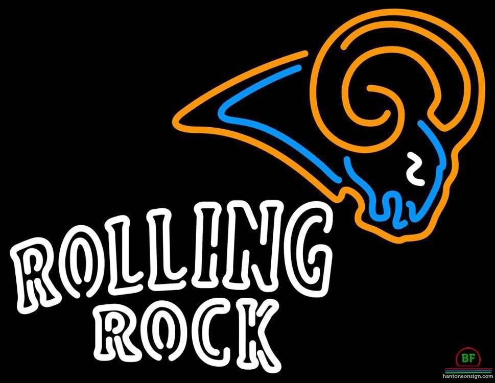 Rolling Rock St Louis Rams Neon Sign Teams Neon Light
