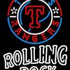 Rolling Rock Texas Rangers Neon Sign Teams Neon Light
