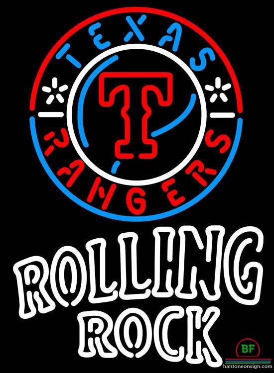 Rolling Rock Texas Rangers Neon Sign Teams Neon Light