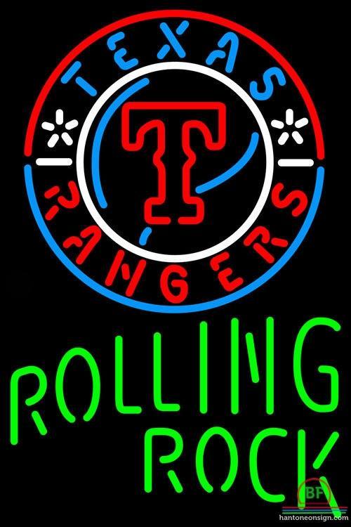 Rolling Rock Texas Rangers Neon Sign Teams Neon Light