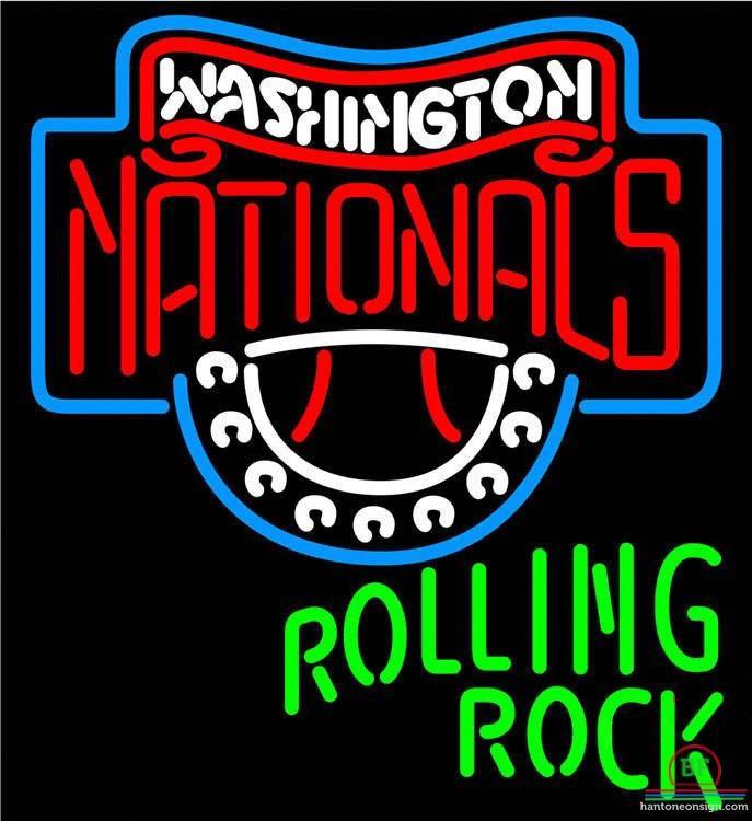 Rolling Rock Washington Nationals Neon Sign Teams Neon Light