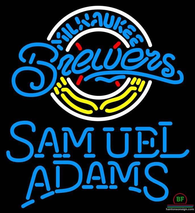 Samuel Adams Milwaukee Brewers Neon Sign Teams Neon Light