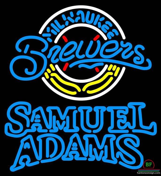 Samuel Adams Milwaukee Brewers Neon Sign Teams Neon Light