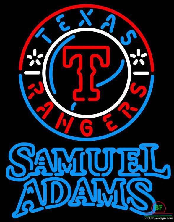 Samuel Adams Texas Rangers Neon Sign Teams Neon Light