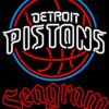 Seagram Detroit Pistons Neon Sign Teams Neon Light