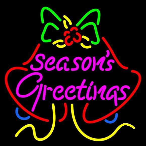 Seasons Greetings With Bell Neon Sign Bar Sign Neon Light