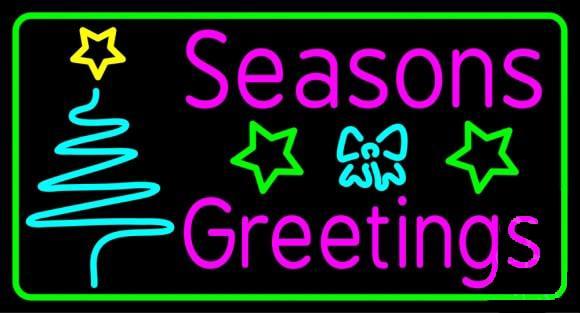 Seasons Greetings With Bell Neon Sign Bar Sign Neon Light