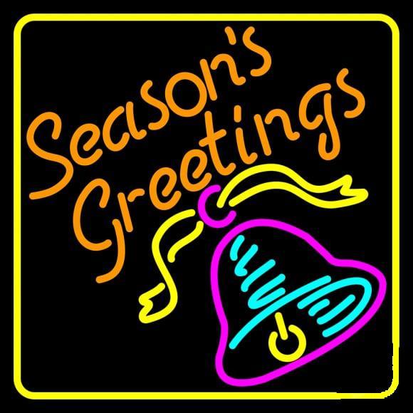 Seasons Greetings With Bell Neon Sign Bar Sign Neon Light
