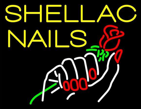 Shellac Nails Rose Neon Sign Bar Sign Neon Light
