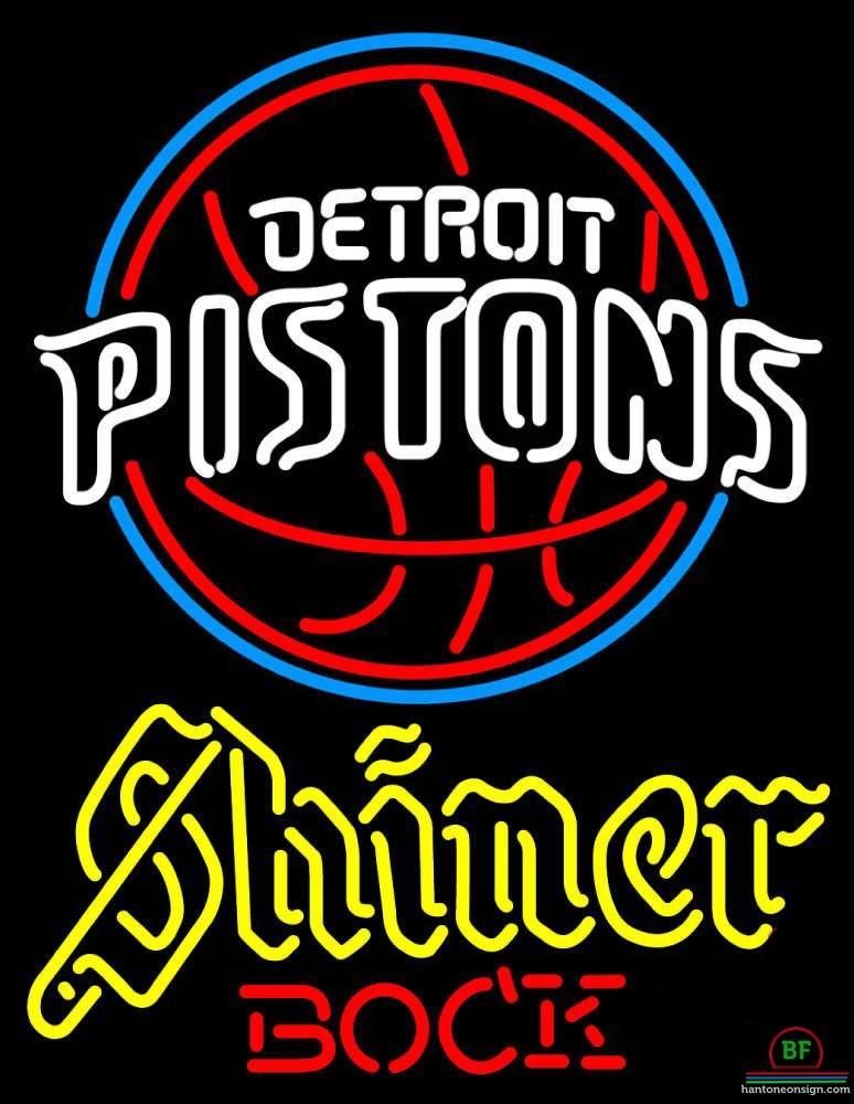 Shiner Bock Detroit Pistons Neon Sign Teams Neon Light