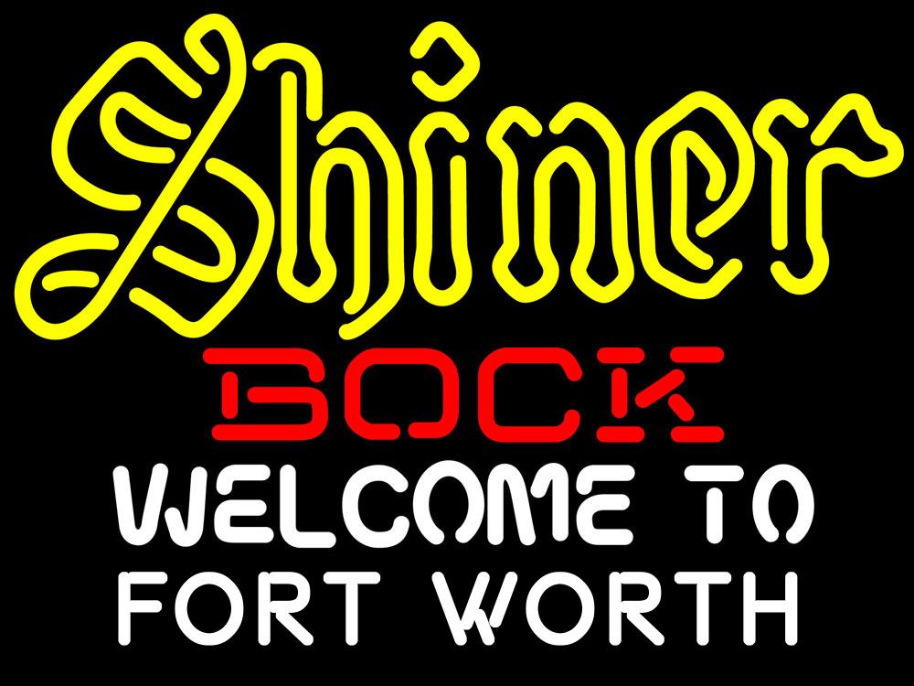 Shiner Bock Welcome To Fort Worth Neon Sign