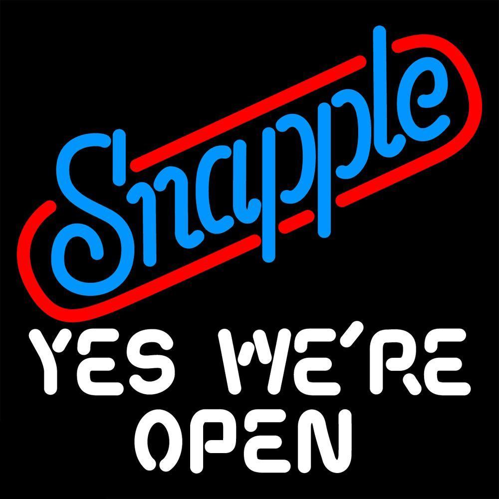 Snapple Yes We Are Open Neon Sign Bar Sign Neon Light
