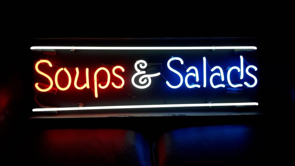 Soups & Salads Neon Sign Neon Light