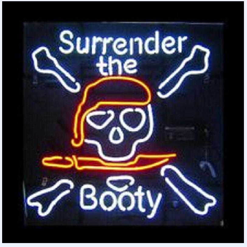 Surrender The Booty Neon Sign