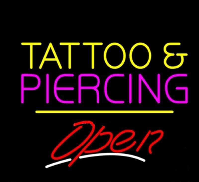 Tattoo & Piercins Open Neon Sign Bar Sign Neon Light