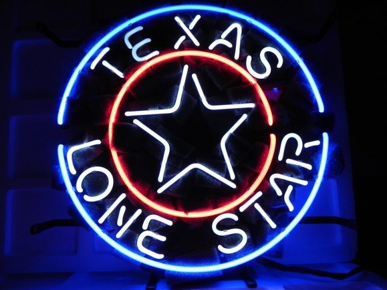 Texas Lone Star Circle Neon Sign – DIY Neon Signs – Custom Neon Signs