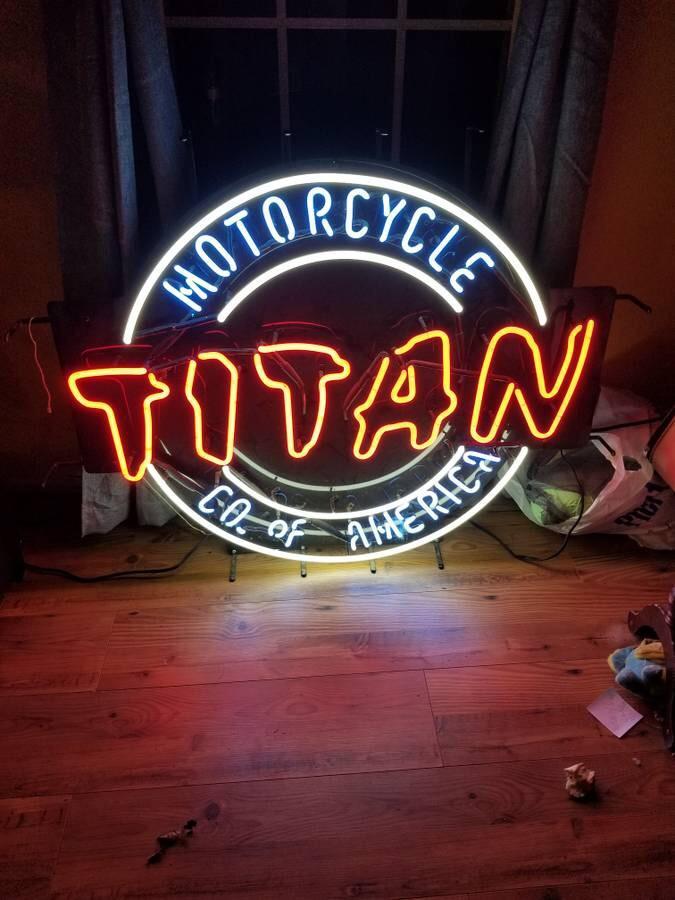 Titan Motorcycle Co of America Neon Sign Neon Light
