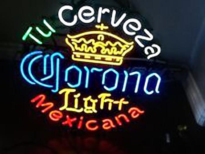 Tu Cerveza Corona Light Neon Sign Bar Sign Neon Light