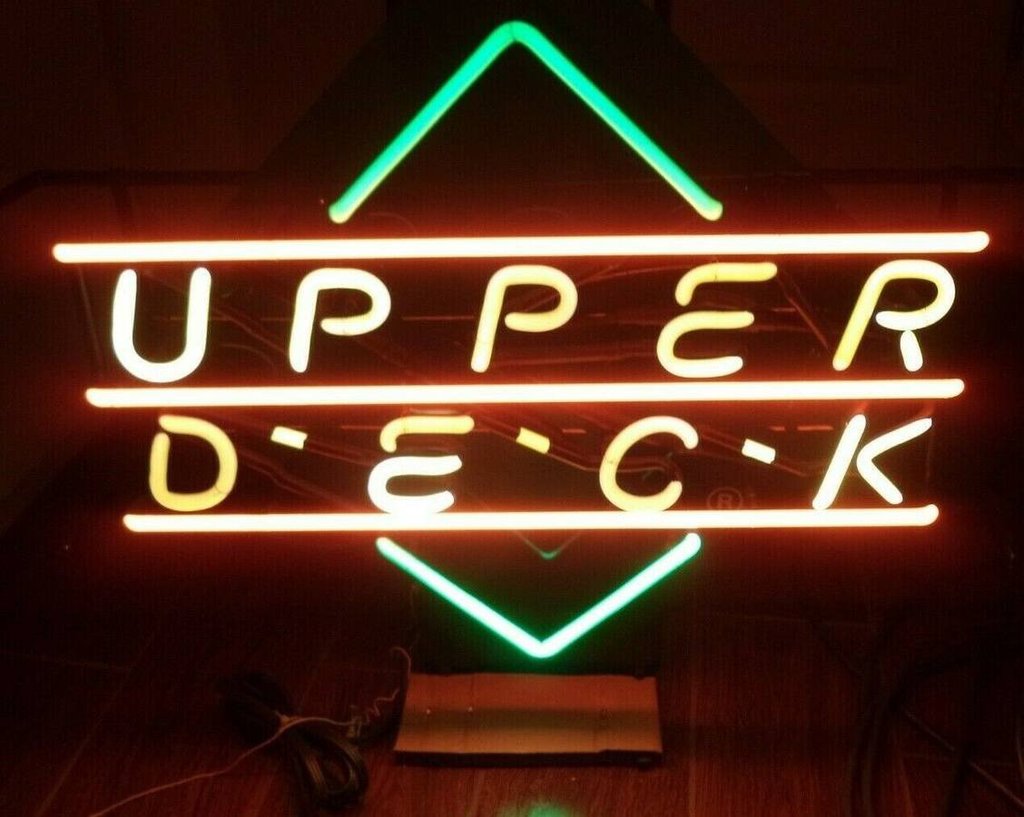 Upper Deck Baseball Sports Card Company Neon Sign Neon Light