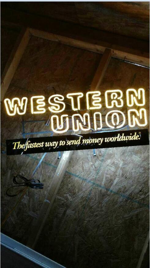 Western Union Neon Sign Bar Sign Neon Light Z1372