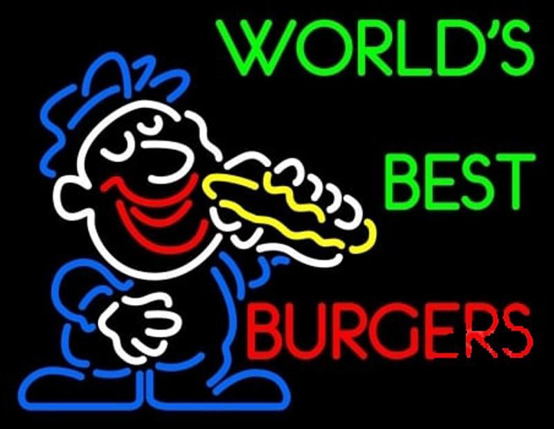 Worlds Best Burgers Neon Sign Bar Sign Neon Light