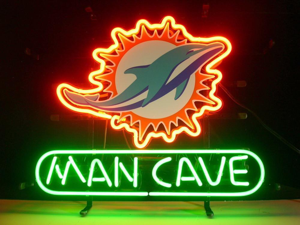 Miami Dolphin Man Cave Sports Neon Sign Bar Sign Neon Light