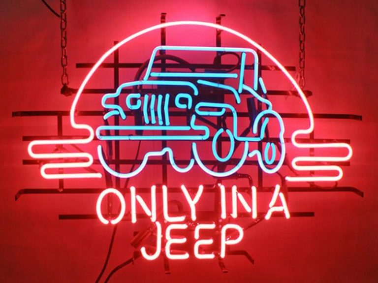 Only In a Jeep Auto Car Neon Sign Real Neon Light DIY Neon Signs