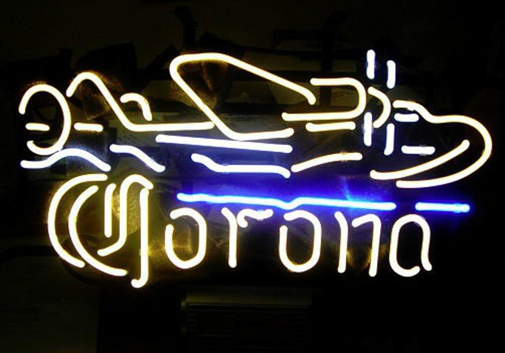 Corona Plane Neon Sign