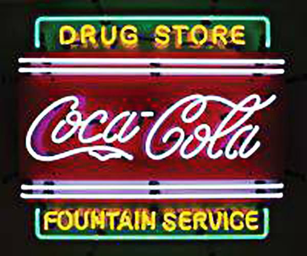 Coca Cola Drug Store Fountain Service Neon Sign Neon Light