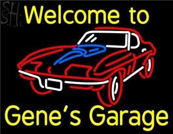 Welcome to Genes Garage Car Neon Sign Bar Sign Neon Light