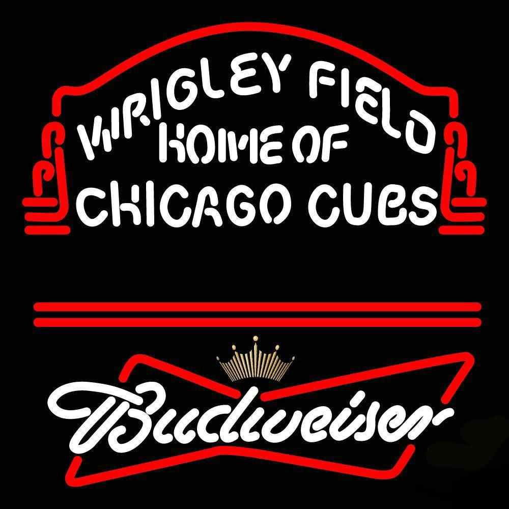 Budweiser Wrigley Field Home Of Chicago Cubs Neon Sign Teams Neon Light