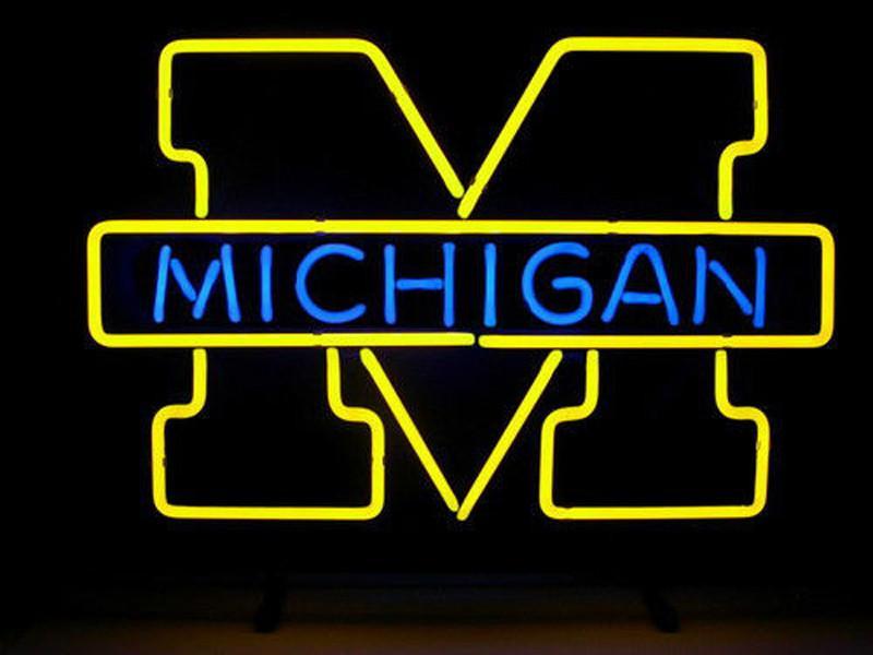 Michigan Wolverines NCAA Sports Neon Sign Bar Sign Neon Light