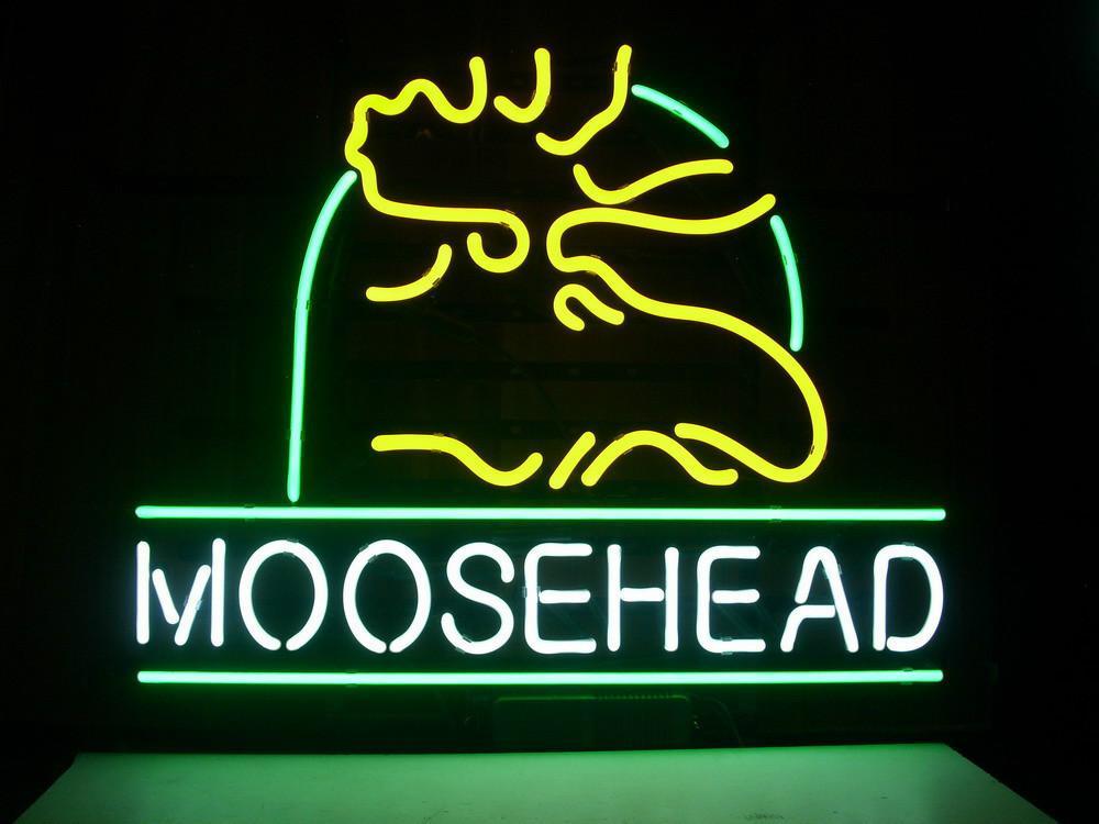 Moosehead Lager Maine Moose Neon Sign