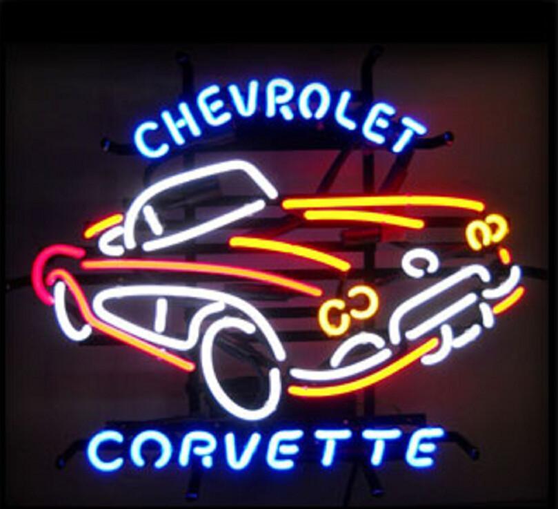 Chevy Corvette Auto Car Neon Sign