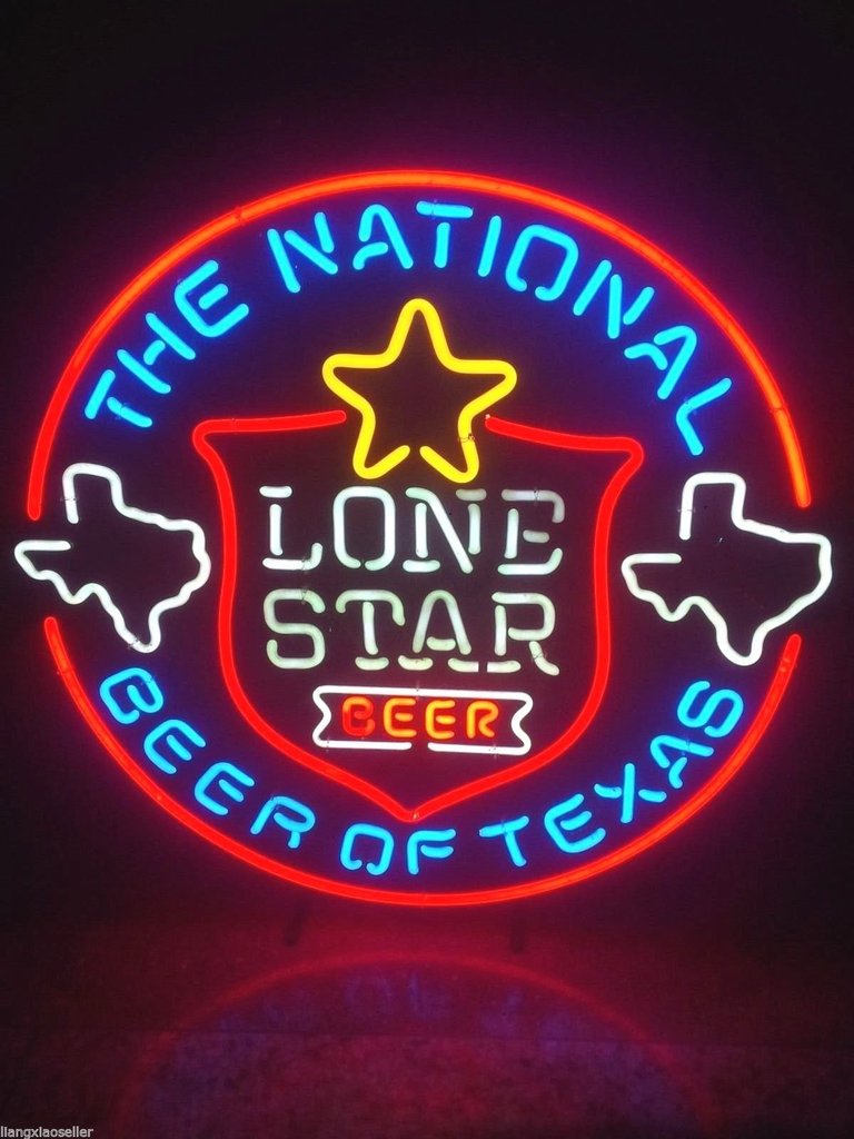 Lone Star Neon Sign National Beer Of Texas Beer