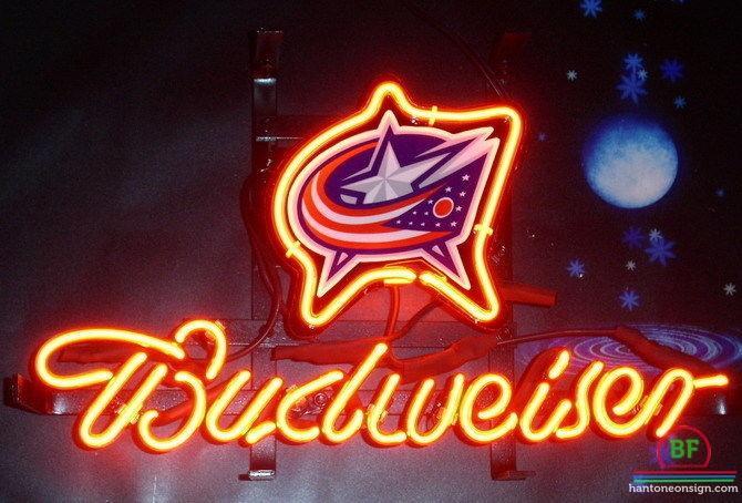 Budweiser Columbus Blue Jackets Neon Sign Teams Neon Light