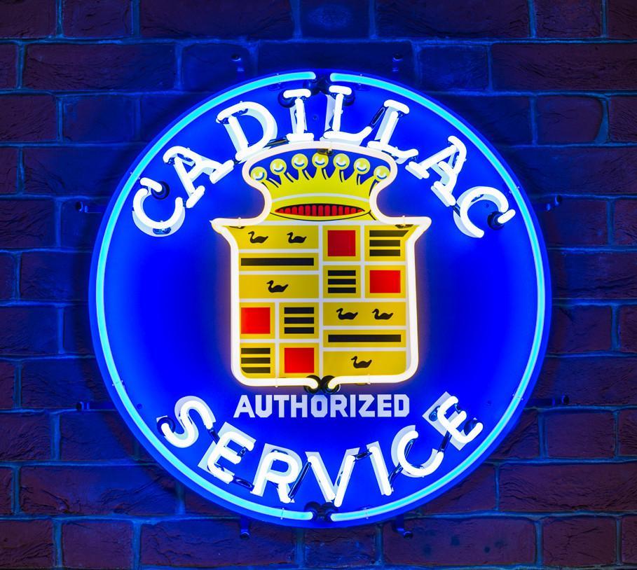 Cadillac Service Auto Car Neon Sign